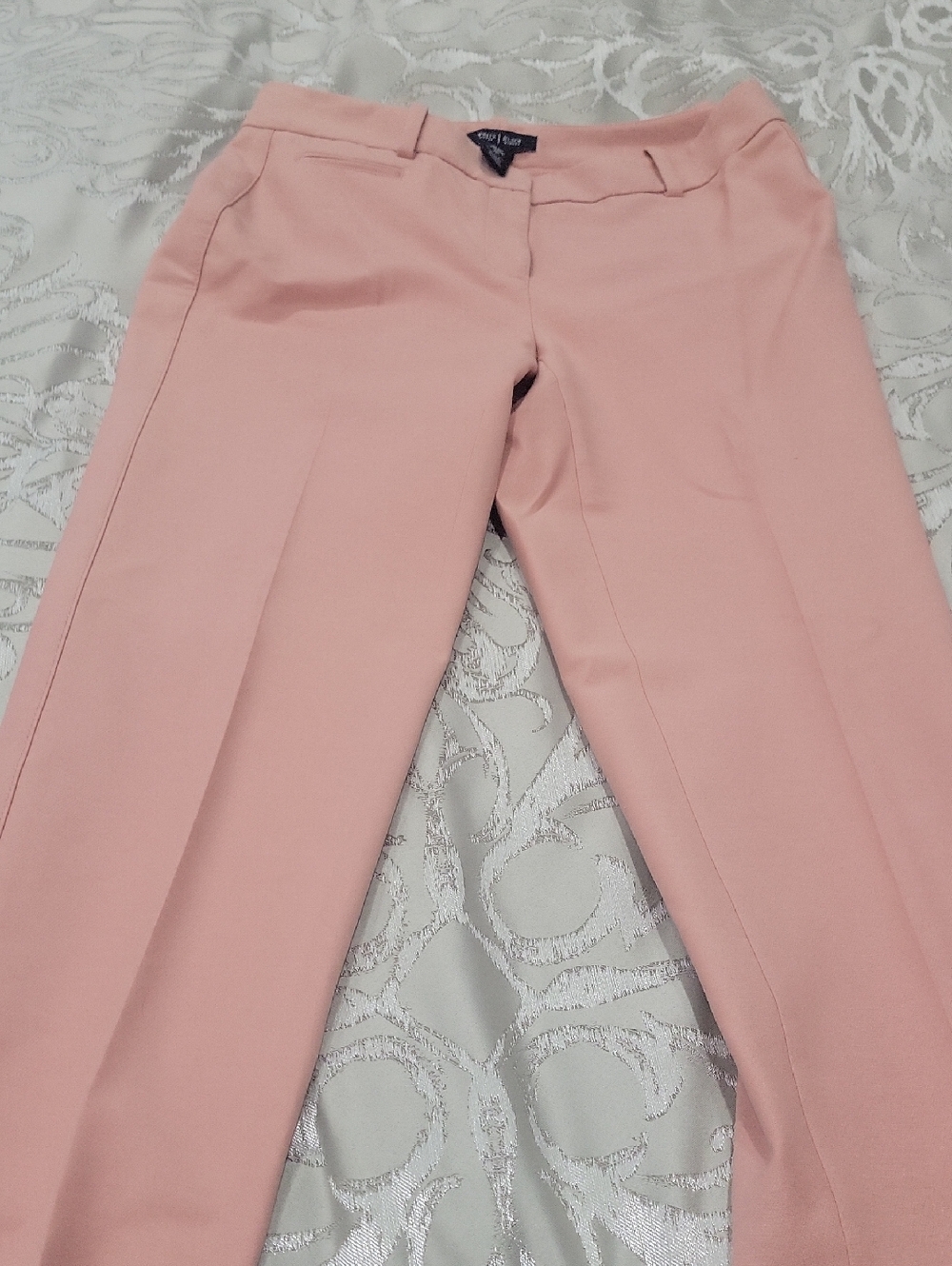 White House Black Market Soft Pink Straight-Leg Trousers